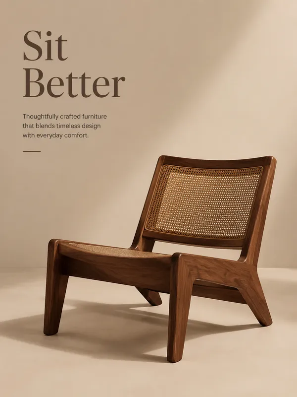Furniture advert reading Sit Better